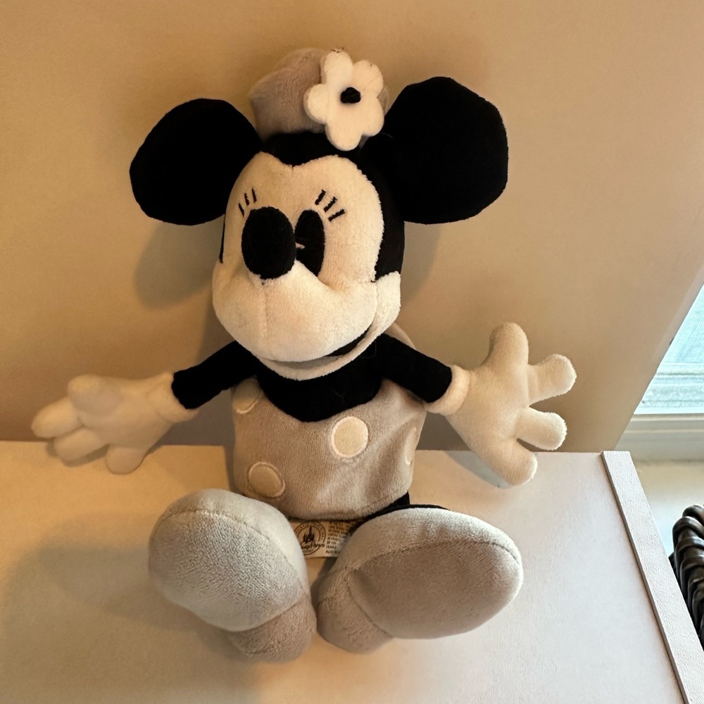 Black and White Plush Toy